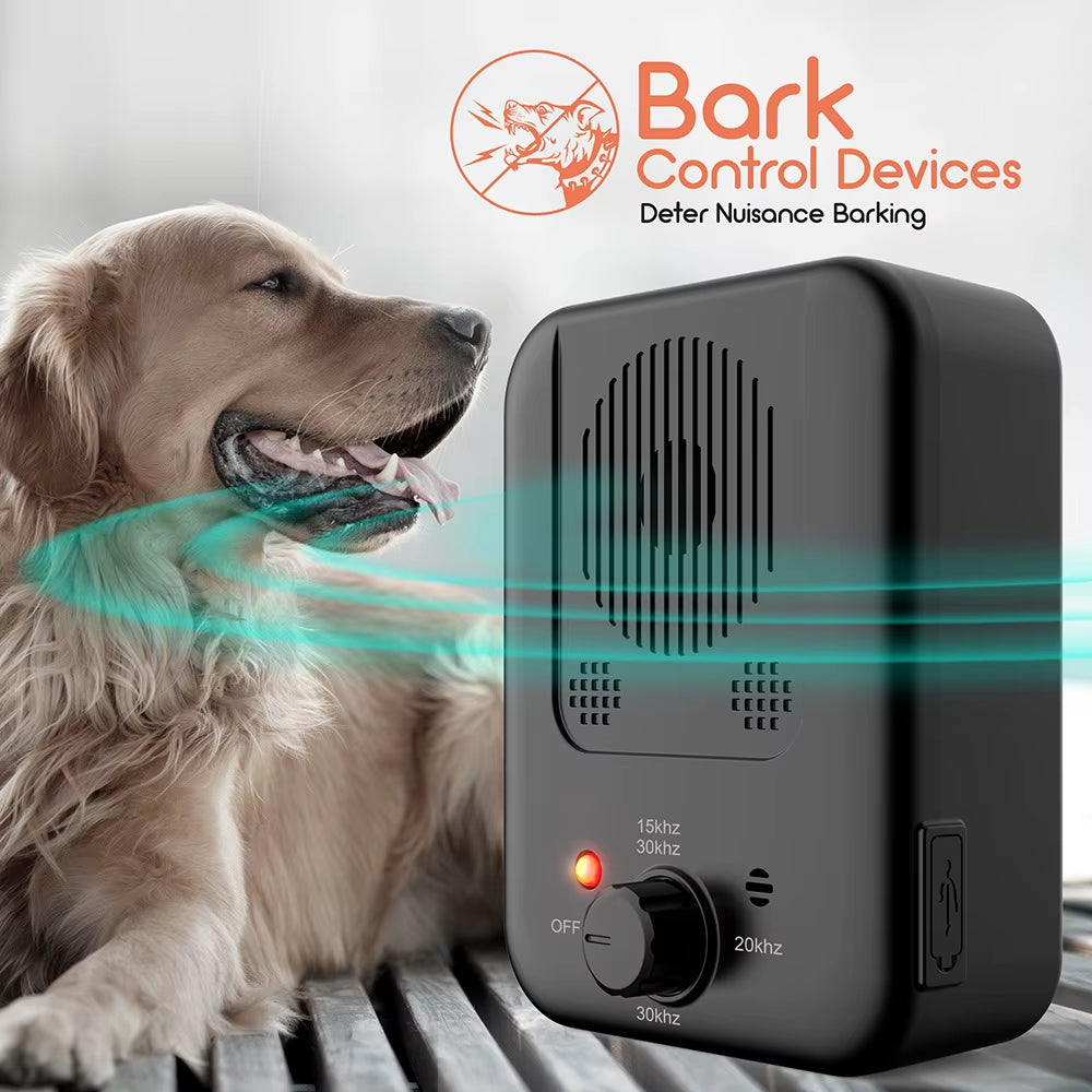 K4 Ultrasonic anti Bark Device Pet Dog anti Barking Control Rechargeable Dog Repeller Trainer Training Bark Deterrent Drop Ship