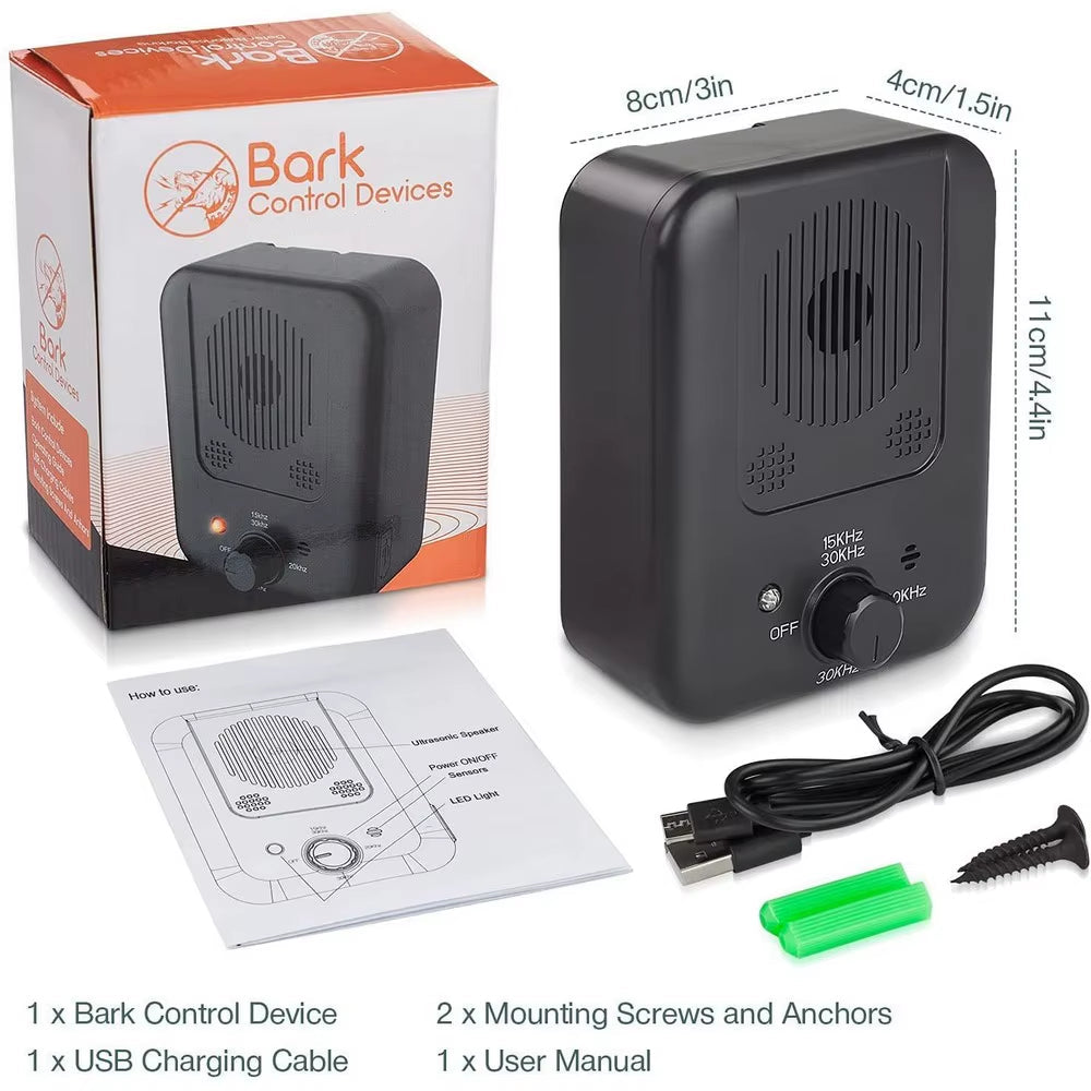 K4 Ultrasonic anti Bark Device Pet Dog anti Barking Control Rechargeable Dog Repeller Trainer Training Bark Deterrent Drop Ship