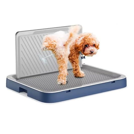 Indoor Training Pad Dog Toilet with Pee Baffle Reusable Dog Toilet with Tray, Alternative to Puppy Pad Portable Kennel