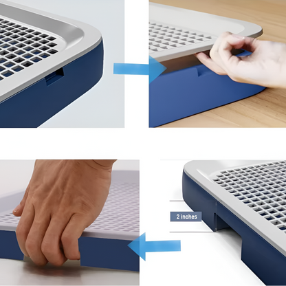 Dog Potty System – Indoor Training Pad with Splash Guard & Tray